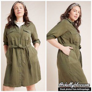 NWT Anthropologie Eryn Utility Shirtdress 2X